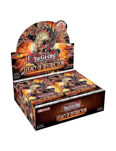 Legacy of Destruction toont 24 yu-gi-oh-boosters