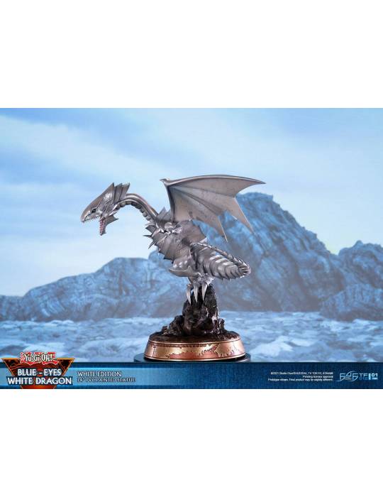 Statue dragon blanc aux yeux bleus édition blanc F4F 35cm