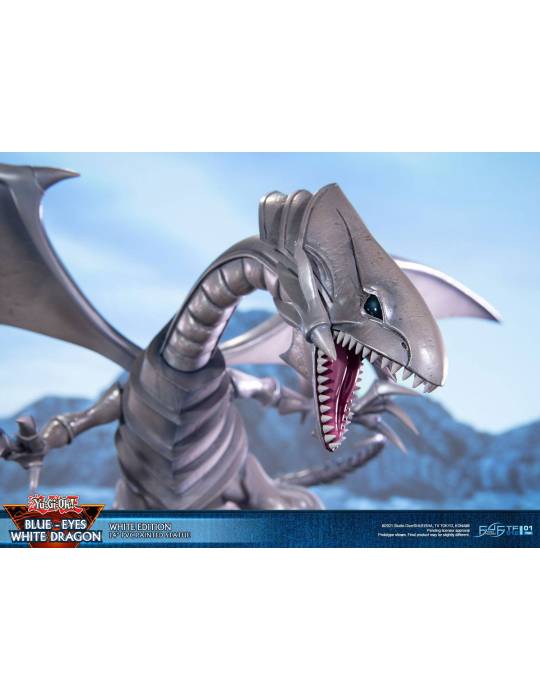 Statue dragon blanc aux yeux bleus édition blanc F4F 35cm