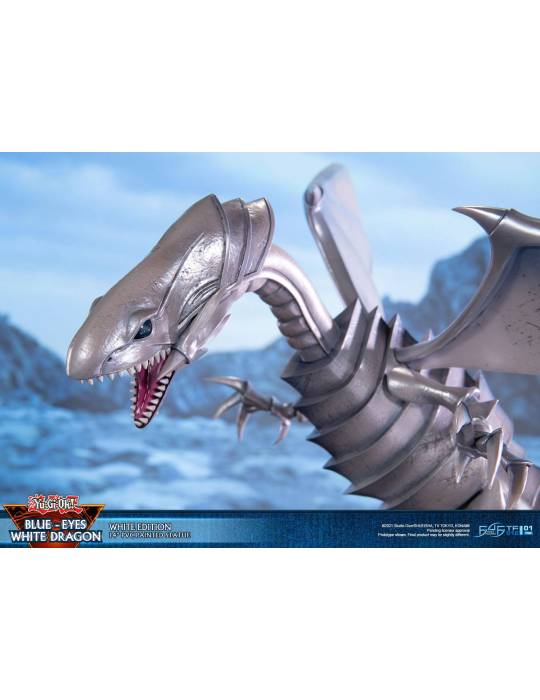 Statue dragon blanc aux yeux bleus édition blanc F4F 35cm