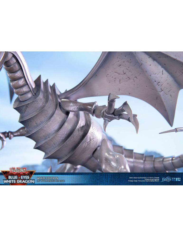 Statue dragon blanc aux yeux bleus édition blanc F4F 35cm