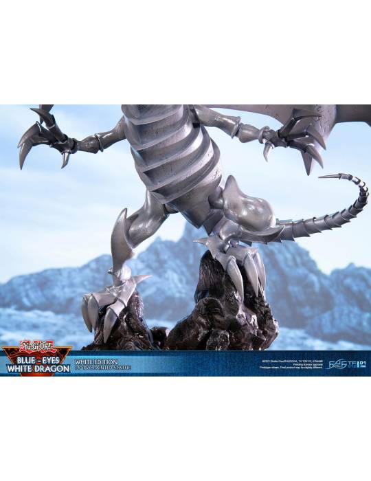 Statue dragon blanc aux yeux bleus édition blanc F4F 35cm