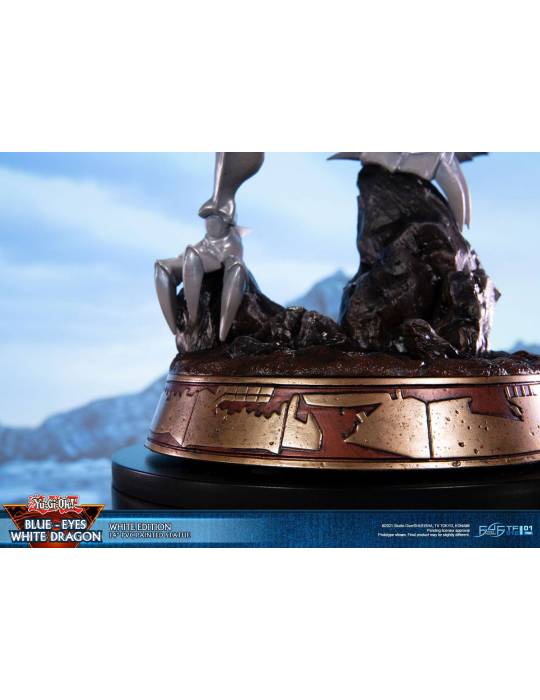 Statue dragon blanc aux yeux bleus édition blanc F4F 35cm