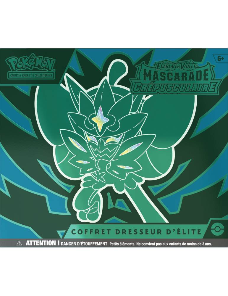 coffret dresseur d'élite ETB Mascarade crépusculaire Écarlate et Violet pokémon JCC