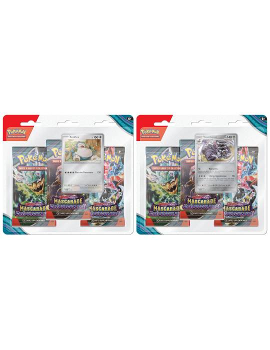 pack 3 boosters Mascarade crépusculaire Écarlate et Violet pokémon JCC