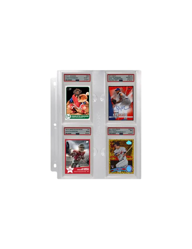 Page de classeur 4 slots pour cartes gradée PSA ULTRA PRO
