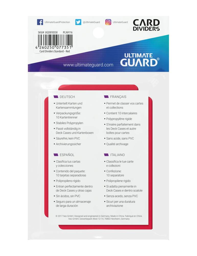 Side deck divider card divider (x10) ULTIMATE GUARD
