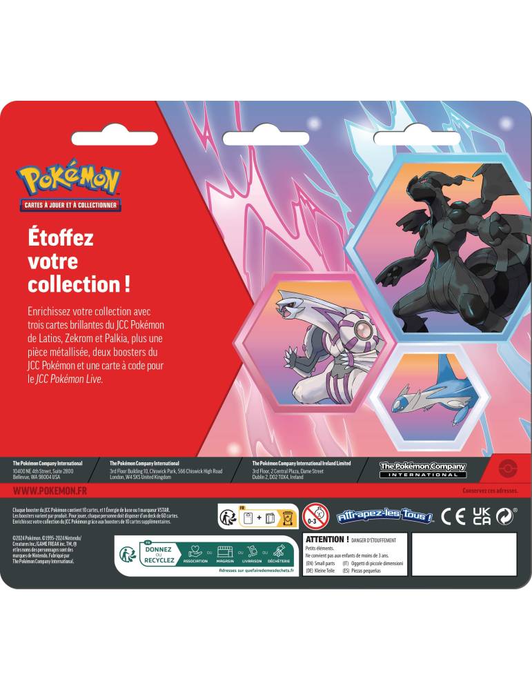 Blister amélioré de 2 boosters (octobre 2024) palkia Zekrom Latios POKEMON JCC