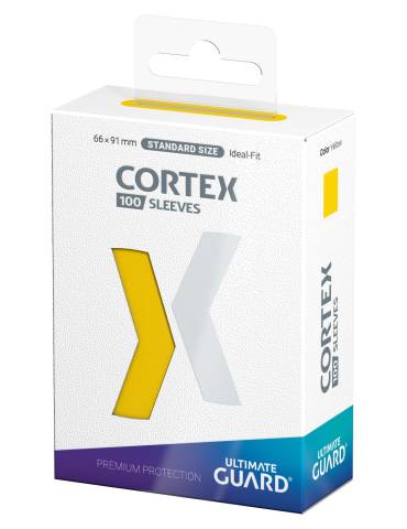 100 pochettes Cortex Sleeves taille standard Ultimate guard – Jaune – normal