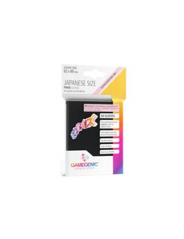 60 prime sleeves format japonais gamegenic – Noir