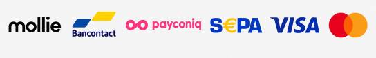 Mollie, Bancontact, Payconiq, SEPA, Visa, Mastercard